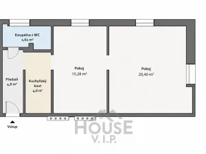 Prodej bytu 2+kk, Teplice, Souběžná, 53 m2