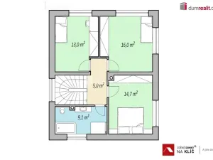 Prodej domu na klíč, Zlín, Pampelišková, 121 m2
