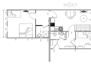Pronájem bytu 3+kk, České Budějovice, Dobrovodská, 62 m2