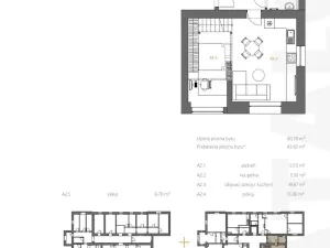 Pronájem bytu 2+kk, Ostrava - Moravská Ostrava, Křižíkova, 48 m2