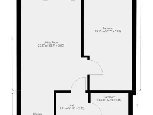 Pronájem bytu 2+kk, Praha - Vysočany, Gerstelova, 52 m2