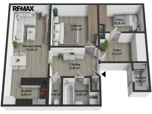 Prodej bytu 4+kk, Křečhoř, 74 m2