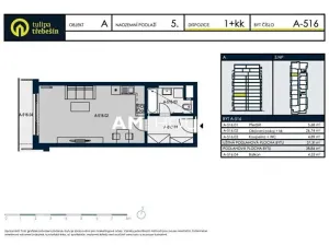 Pronájem bytu 1+kk, Praha - Strašnice, Zvěřinova, 38 m2