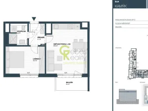 Pronájem bytu 2+kk, Praha - Kamýk, Hodkovická, 52 m2