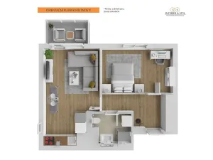 Pronájem bytu 2+kk, Praha, Waltariho, 45 m2