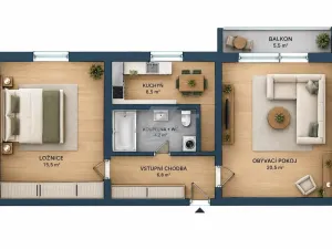 Prodej bytu 2+1, Ostrava - Poruba, Zednická, 58 m2