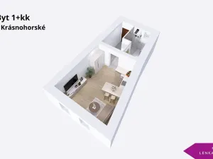 Pronájem bytu 1+kk, Olomouc - Hodolany, Elišky Krásnohorské, 34 m2