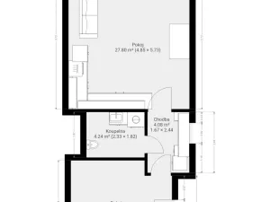 Pronájem bytu 2+kk, Brno - Líšeň, Horníkova, 50 m2