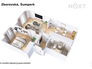 Prodej bytu 2+1, Šumperk, Zborovská, 55 m2