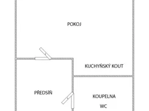 Prodej bytu 1+kk, Jablonec nad Nisou, Budovatelů, 21 m2