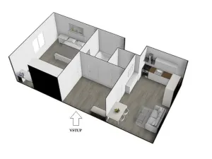 Pronájem bytu 1+1, Brno - Královo Pole, Hrubého, 42 m2