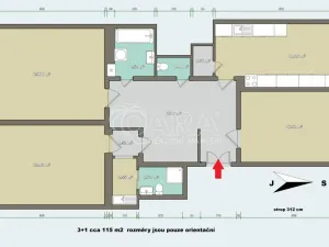 Prodej bytu 3+1, Praha - Vinohrady, Orlická, 112 m2