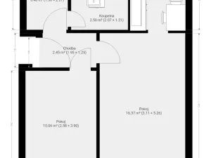 Pronájem bytu 2+kk, Praha - Michle, Ohradní, 45 m2