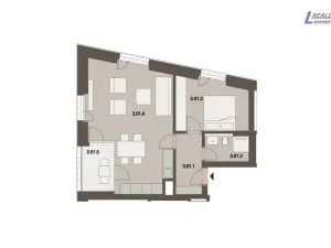 Pronájem bytu 2+kk, Praha - Třebonice, Do zahrádek II, 57 m2