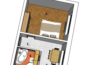 Pronájem bytu 1+1, Brno, Dubová, 31 m2