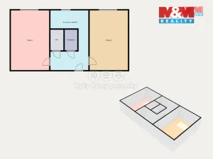 Prodej bytu 2+1, Orlová - Lutyně, Lesní, 56 m2