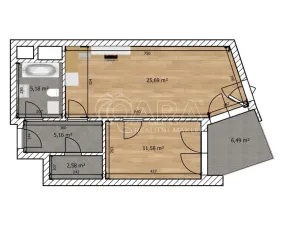 Pronájem bytu 2+kk, Praha - Stodůlky, Ferrariho, 60 m2