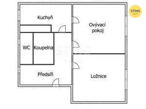 Prodej bytu 2+1, Frenštát pod Radhoštěm, Nádražní, 62 m2