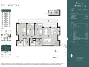 Prodej bytu 5+kk, Praha, Pecháčkova, 130 m2