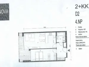 Pronájem bytu 2+kk, Praha, Smržových, 61 m2