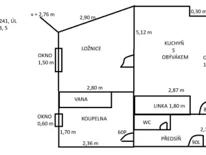 Pronájem bytu 2+kk, Ústí nad Labem - Neštěmice, Májová, 42 m2