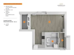 Pronájem bytu 1+kk, Praha - Vysočany, Poděbradská, 39 m2
