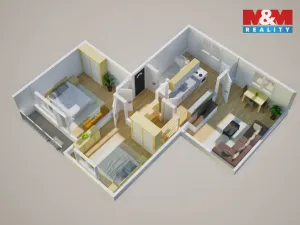 Prodej bytu 3+1, Ústí nad Labem - Ústí nad Labem-centrum, Hornická, 64 m2