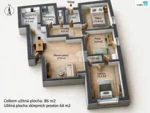Prodej rodinného domu, Kouřim, Tyršova, 150 m2