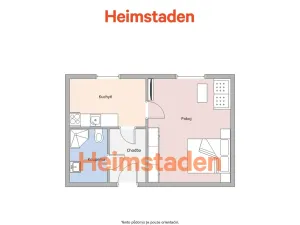 Pronájem bytu 1+1, Ostrava - Poruba, Budovatelská, 34 m2