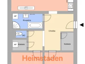 Pronájem bytu 3+kk, Ostrava - Poruba, Alšovo náměstí, 70 m2