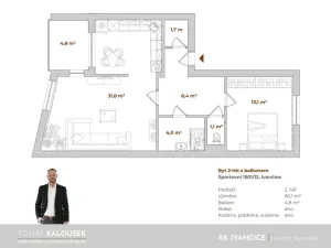 Prodej bytu 2+kk, Ivančice, Sportovní, 60 m2