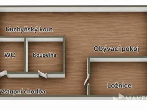 Prodej bytu 2+kk, Praha - Hlubočepy, Wassermannova, 45 m2