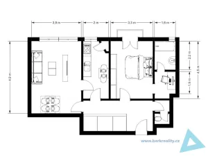 Prodej bytu 2+1, Praha - Košíře, Vrchlického, 70 m2