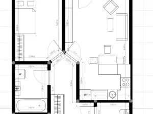 Pronájem bytu 2+kk, Praha - Chodov, Divišovská, 56 m2
