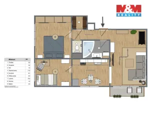 Prodej bytu 3+1, Vimperk - Hrabice, 63 m2