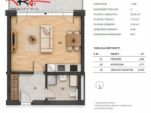 Pronájem bytu 1+kk, Mladá Boleslav, Nad Červenkou, 46 m2