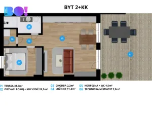 Prodej apartmánu, Soběšovice, 80 m2