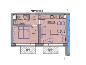 Pronájem bytu 2+kk, Brno, Rybářská, 39 m2