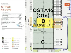 Pronájem skladu, Ostrava - Hrabová, Na Rovince, 1500 m2