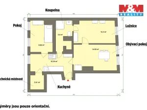 Pronájem bytu 3+1, Cheb, Hradební, 56 m2