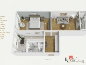 Pronájem bytu 2+1, Karlovy Vary - Rybáře, Vodárenská, 61 m2