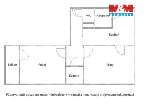Prodej bytu 2+1, Brno - Bystrc, Laštůvkova, 56 m2