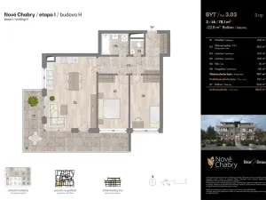 Prodej bytu 3+kk, Praha - Dolní Chabry, Měděnecká, 78 m2