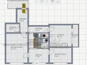 Pronájem bytu 3+1, České Budějovice, 63 m2