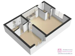 Pronájem bytu 2+kk, Břeclav, Nová, 42 m2