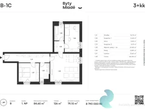 Prodej bytu 3+kk, České Budějovice - České Budějovice 5, 84 m2