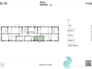 Prodej bytu 1+kk, České Budějovice - České Budějovice 5, 26 m2