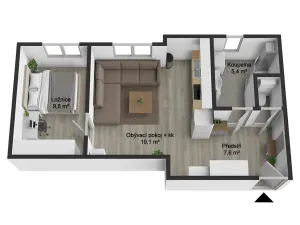 Prodej bytu 2+kk, Ostrava, Šenovská, 44 m2