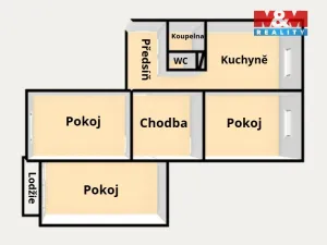 Prodej bytu 3+1, Jirkov, Tkalcovská, 71 m2