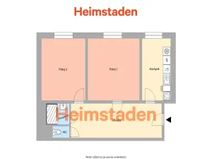 Pronájem bytu 2+1, Ostrava - Poruba, Budovatelská, 56 m2